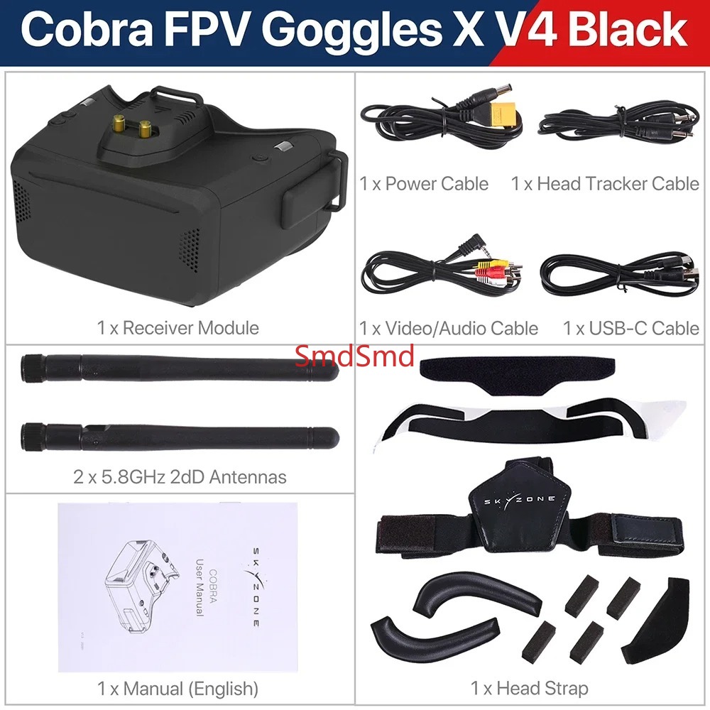 Kacamata Video FPV Cobra SD X  - Drone Racing Goggles ulasan dan harga